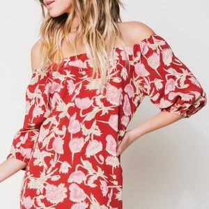 New FLYNN SKYE Hamptons Mini Off-Shoulder Dress S